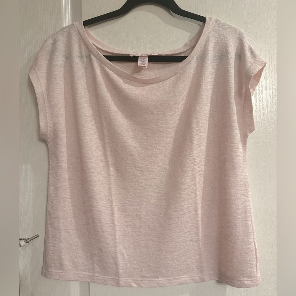 VS Pastel Pink Lounge Top, Sz XS